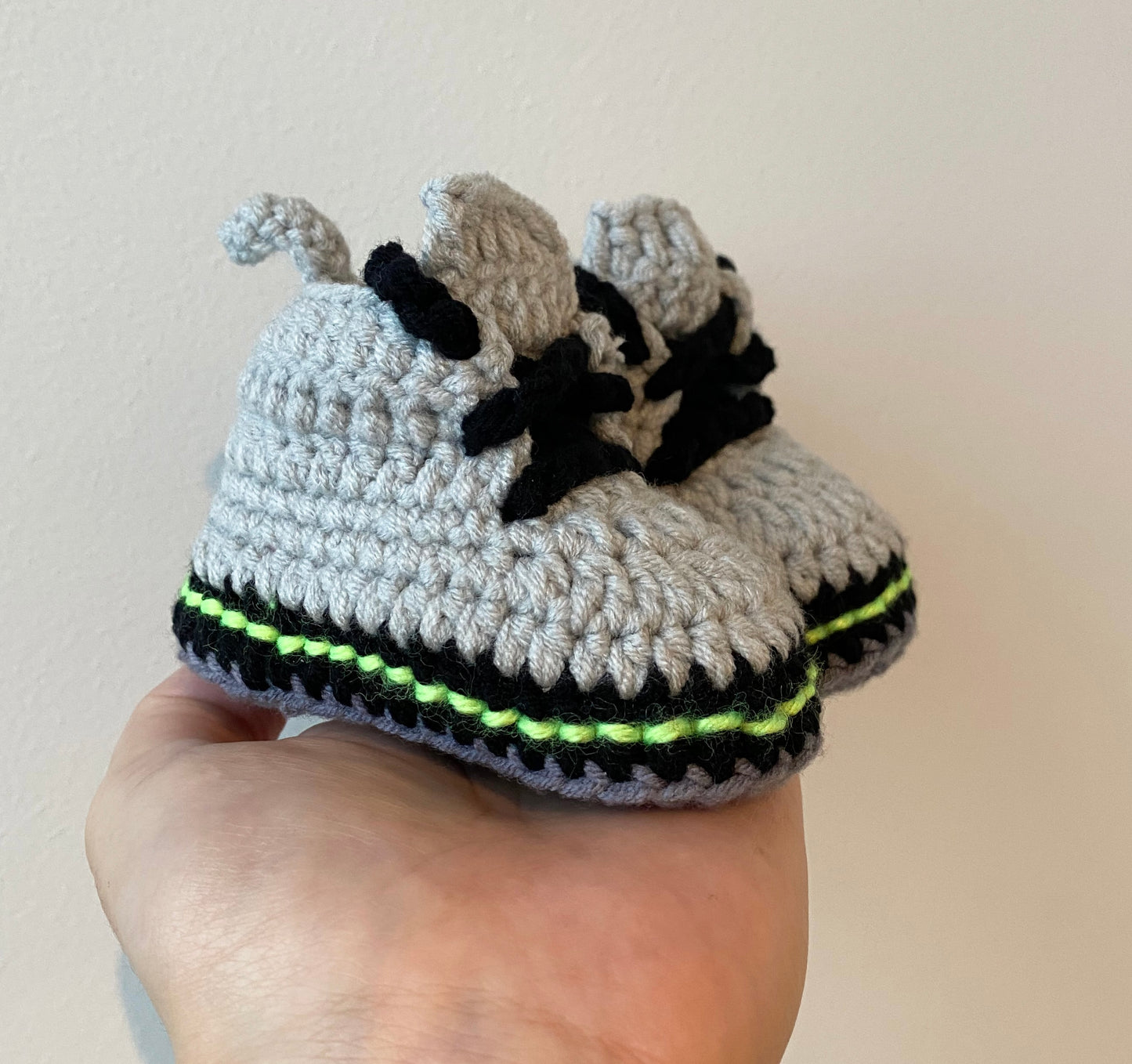 Handmade Baby Crochet - Grey Boots