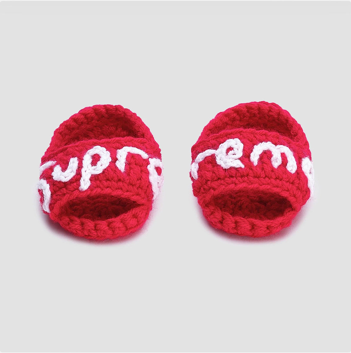 Handmade Baby Crochet - Sup Red Slide