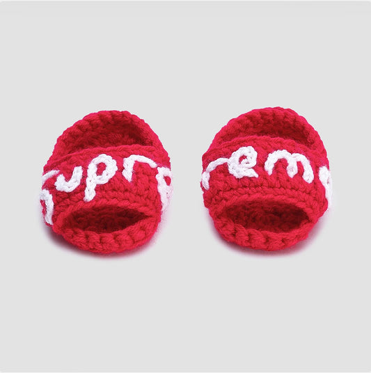 Handmade Baby Crochet - Sup Red Slide